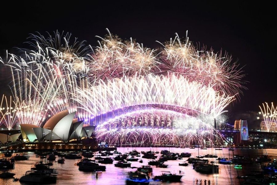 Los festejos en Auckland por la llegada de Año Nuevo. Los festejos en Auckland por la llegada de Año Nuevo.