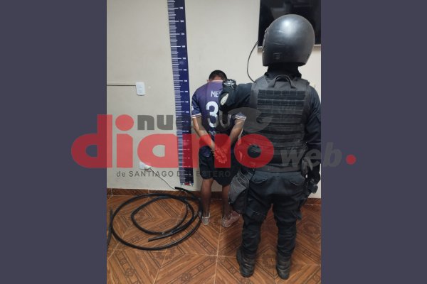 A plena luz del día, robaban cables de la calle en el Bº Sarmiento: Un detenido