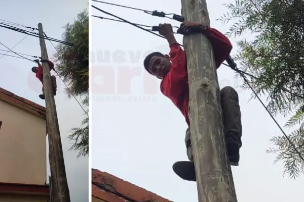 Vecinos atraparon a un ladrón de cables en La Banda