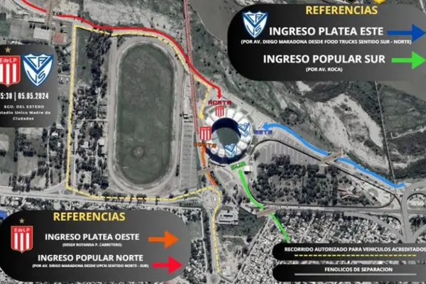 Las hinchadas de Estudiantes y Vélez vendrán por distintas rutas a Santiago