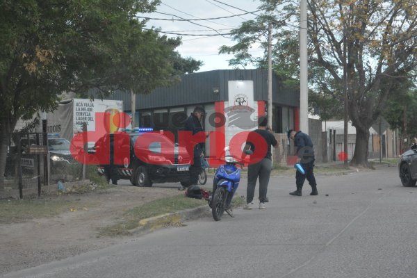 Un motociclista derrapó en la mañana del viernes sobre la Lavalle