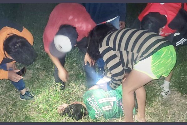 Un motociclista perdió el control del rodado en la Ruta 9 y derrapó
