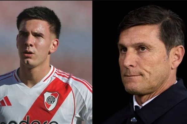 Javier Zanetti se rindió ante Franco Mastantuono, la joya de River