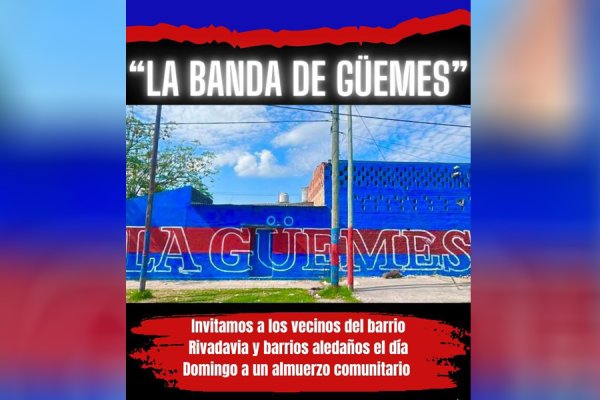 Hinchas de Güemes convocan a un almuerzo comunitario