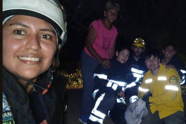 Bomberos de Las Termas rescataron a una cabra que cayó a un pozo en Sotelillo