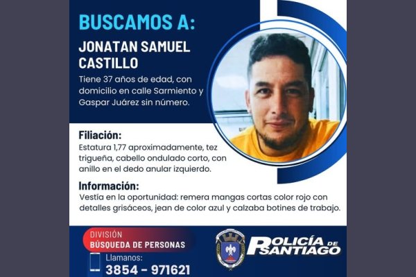Buscan intensamente a un hombre de 37 años desaparecido en Pozo Hondo