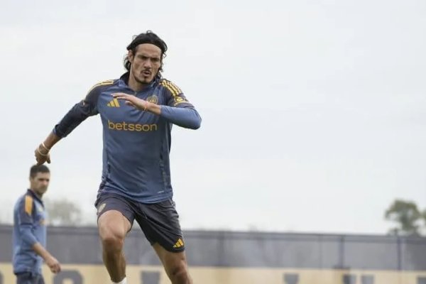 Cavani hizo fútbol y estaría en el banco de Boca frente a Independiente