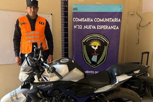 Circulaba por Nueva Esperanza en una moto robada en Buenos Aires
