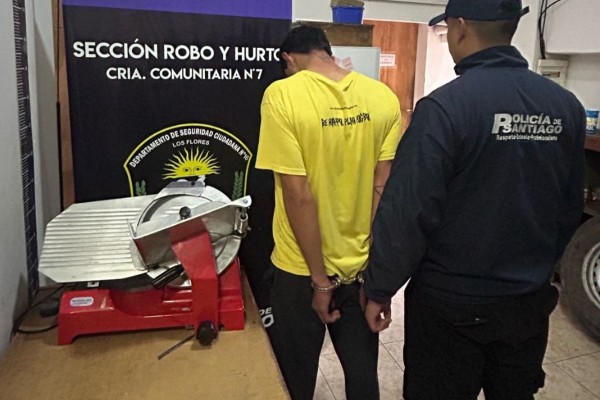 Recuperan una máquina de cortar fiambre robada y detienen al sospechoso en el barrio Almirante Brown