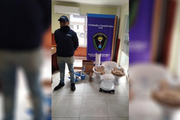 Recuperan diversos sanitarios robados en barrio Los Álamos tras allanamiento