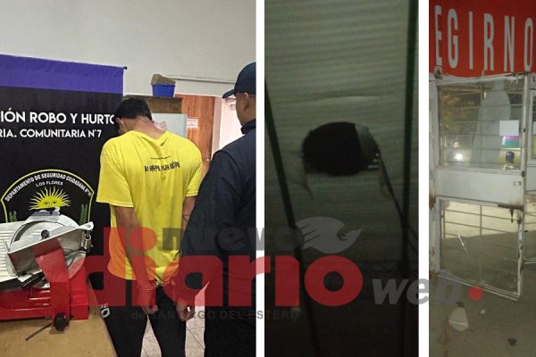 Destrozó la puerta de una distribuidora, robó y amenazó a los dueños: 