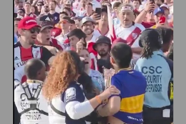 Un hincha de Boca fue echado de la tribuna de River en el Mundial de Clubes