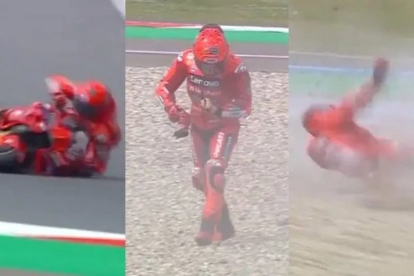 Marc Márquez tuvo un escalofriante accidente en el Moto GP (VIDEO)