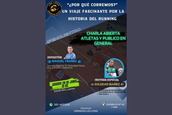 Invitan a una charla abierta sobre la historia del running