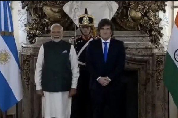 Javier Milei recibió a Narendra Modi en Casa Rosada