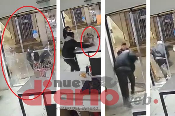 Increíble: destrozaron vidriera y casi se cortan, solo para llevarse cajas vacías
