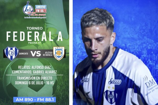 Sarmiento recibe a Atlético de Rafaela y lo vivís por LV11