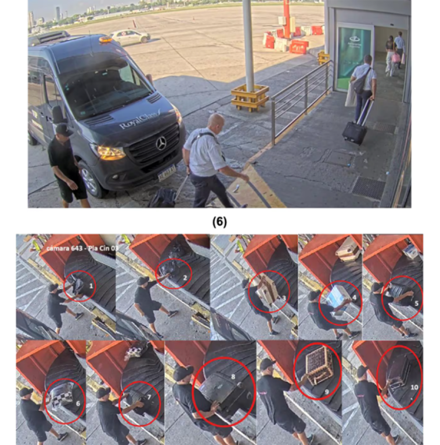 <b>El ingreso de los pasajeros del avión y de las valijas. (Foto: TN).</b>