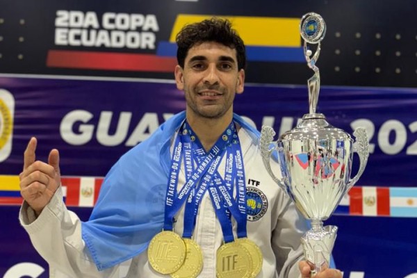 Maxi Saravia brilló en Ecuador: Cuatro medallas de oro para el fernandense en la Copa Internacional
