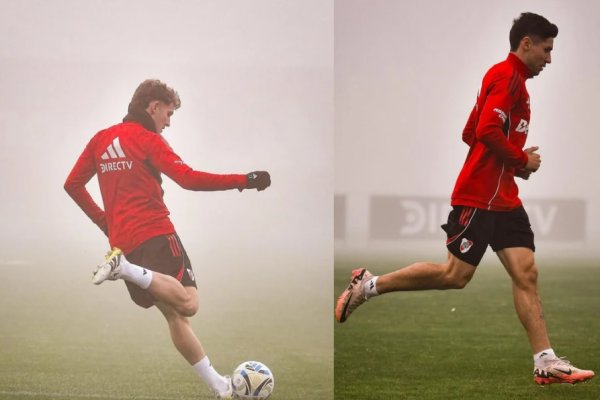 Las espectaculares y fantasmales fotos del entrenamiento de River en medio de la neblina